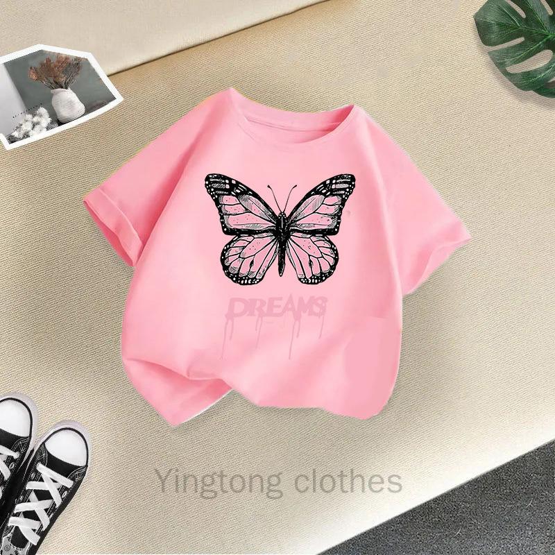 Summer Boys and Girls Short Sleeved T-shirt Cotton New Cartoon Printed Top Girls' Children's Clothing Trend