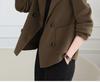 Petite Women's Versatile Woolen Jacket - Autumn/Winter Style
