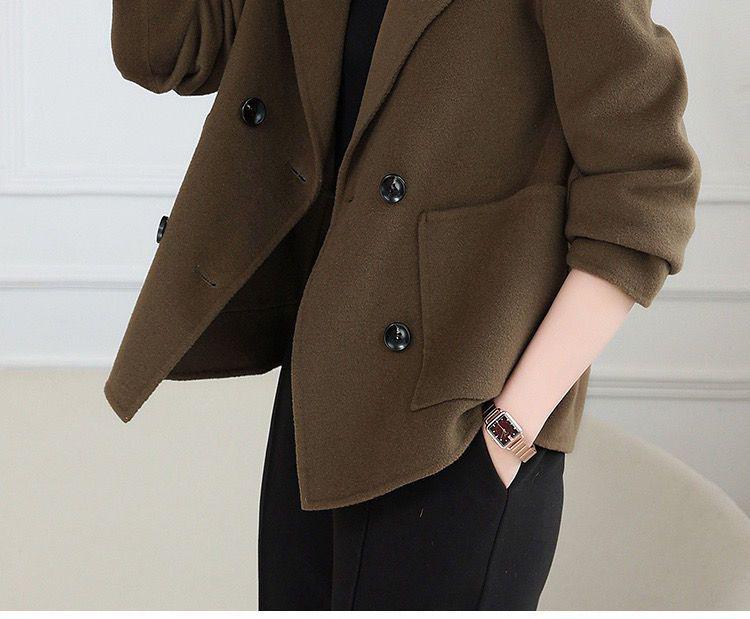 Petite Women's Versatile Woolen Jacket - Autumn/Winter Style