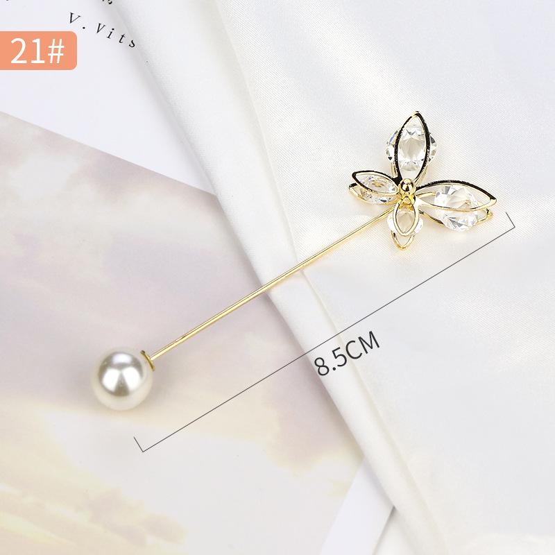 Pearl Anti-Exposure Brooch: Women's Waist-Cinching Pin & Clothing Decoration