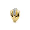 Anneau - LUXENTER - Prukah - Plaqué or 18 carats - Oxyde de zirconium - Largeur 16,4 mm