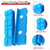 2 Pieces Vise Jaw Pads Bench Covers Multi Groove Textured Inserts for Clamping,