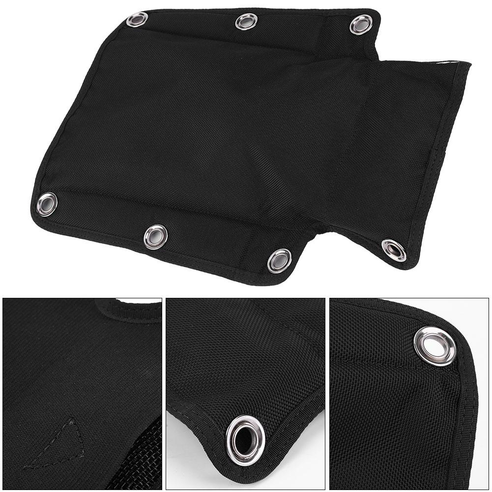 Svart Nylon Kraftig Teknisk Dykkersele Ryggplate Bakplate PadRD 808