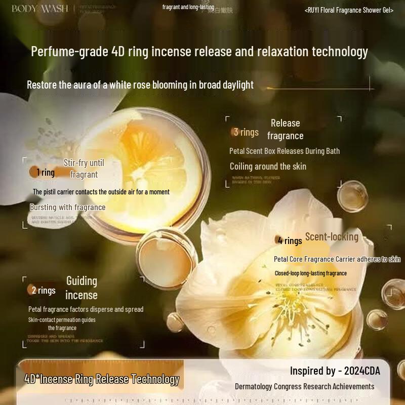 RUYI Rose Petal Moisturizing Shower Gel