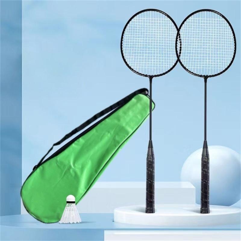 1Pair Shuttlecocks Racquet Light Weight Badminton Racket Set Professional Double Badminton Racquet for 2 Players Playing