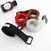 Men'S And Women'S Jeans Bandwidth Simple Teenager Double Ring Buckle Canvas Belt Two Sizes