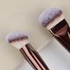 1Pc Dual-Ended Foundation & Blush Brush Soft Bristle, For All Skin Types Perfect For Flawless Application Of Liquid, Cream, And Powder Makeup Brush