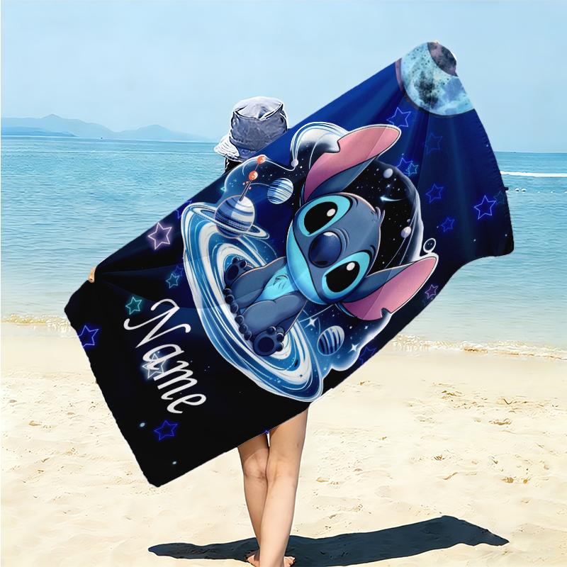Personalized Butterflies Stitch's Adventure Beach Towel Microfiber Beach Towel Thin Absorbent for Beach Swimming Yoga Bath Sports. 0910225