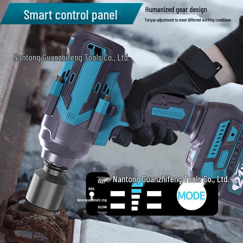 Brushless 1300N High Torque Lithium Impact Wrench for Auto Repair – Power Tool Set