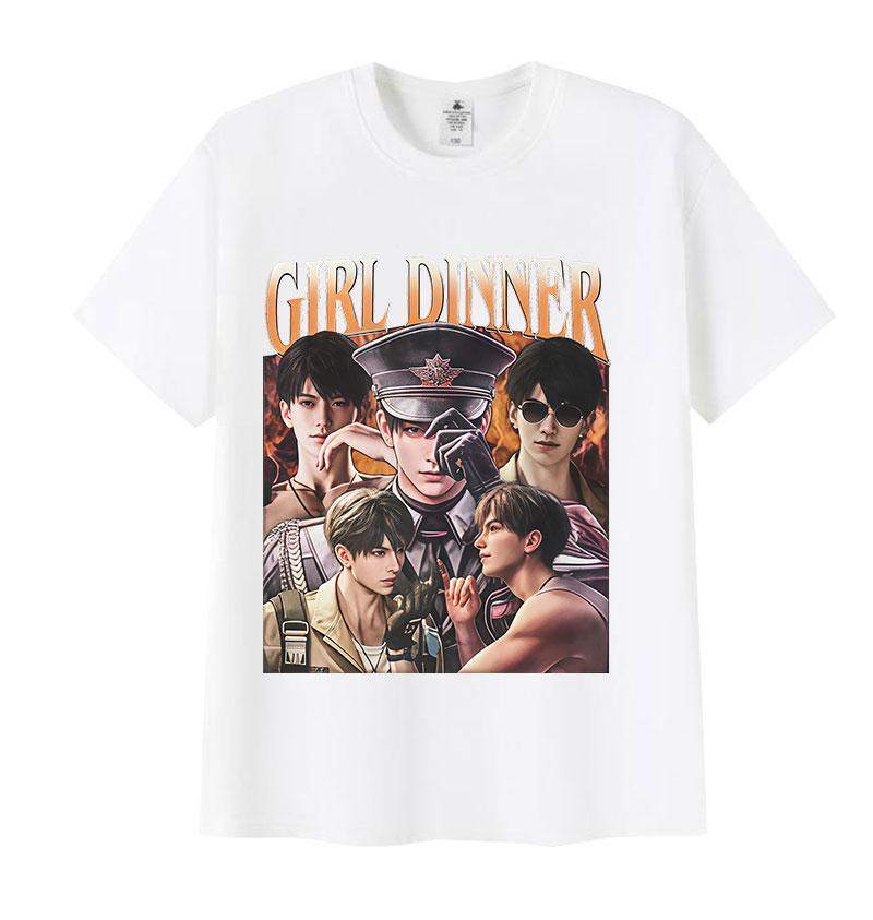 Cute Girl Dinner Caleb Graphic T Shirt Love and Deepspace Novelty Short Sleeve TShirts Unisex Summer High Quality Cotton T-Shirt