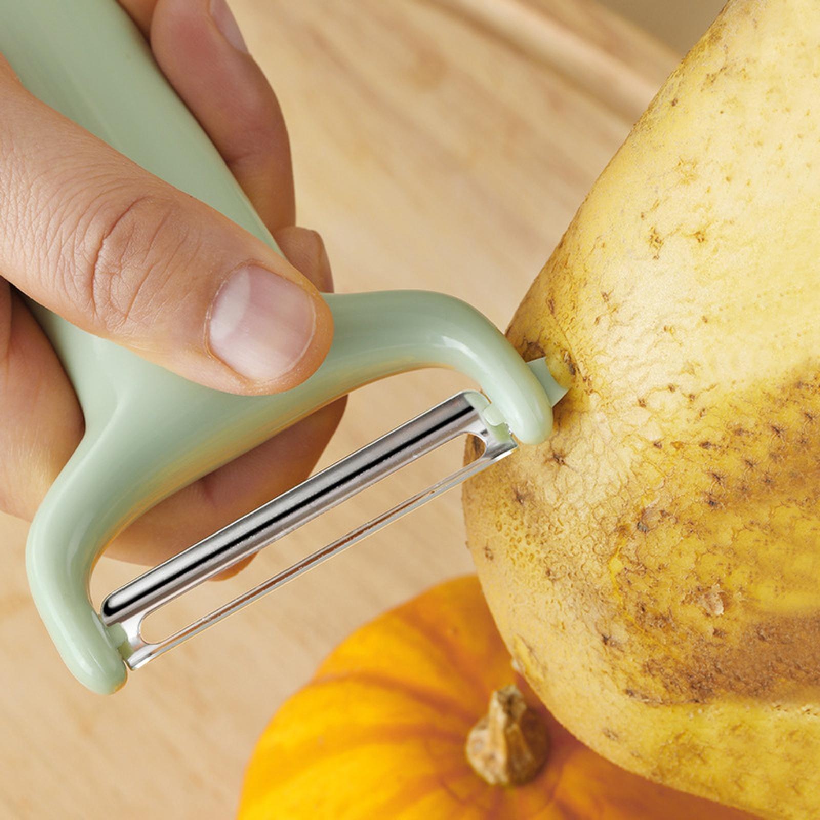 

Household Kitchen Peeler Y-Shaped Vegetable Fruit Peeler Stainless Steel Blade Ergonomic Handle Kitchen Tool for Apple Potato Carrot Peeling one size зелений