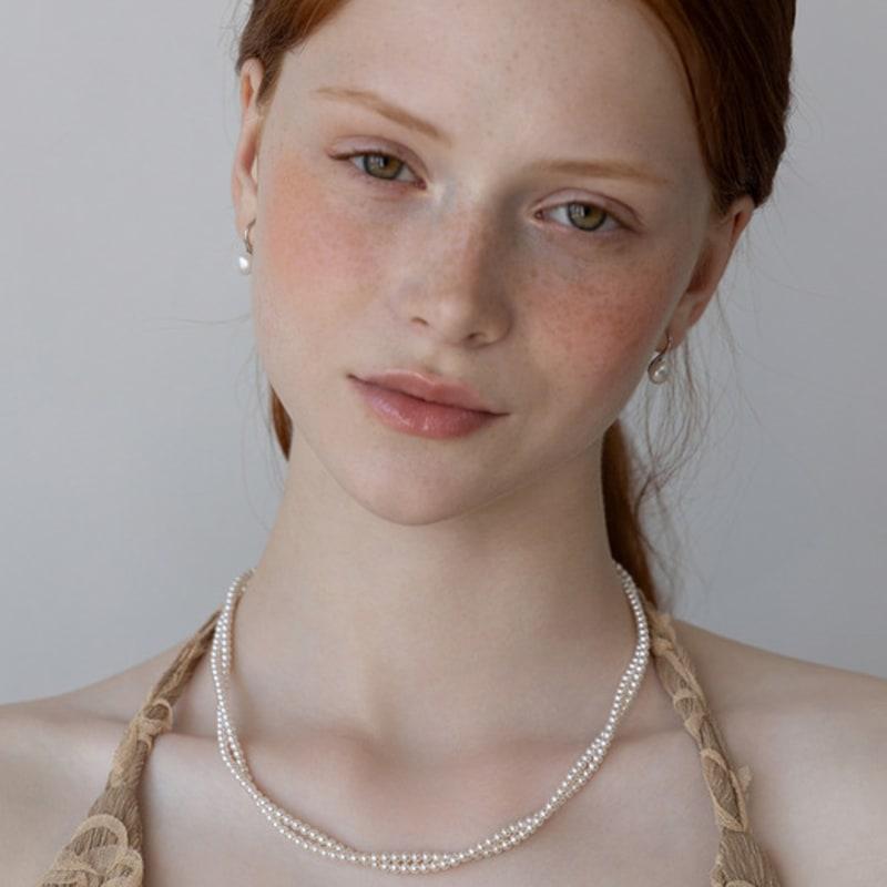 TATIANA Double Pearl Twist Necklace NZ2482