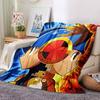 Cyberpunk Hero Profile Flannel Blanket Super Soft Warm Cozy Blanket For Sofa Bed Office Travel Allseason Home Decor Gift
