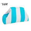 Large Capacity Cosmetic Pouch Woven Striped Clutch Purse for Woman, Pouch, Portable Knit Dumpling Bag, Kiss Lock Handbag Evening, Party