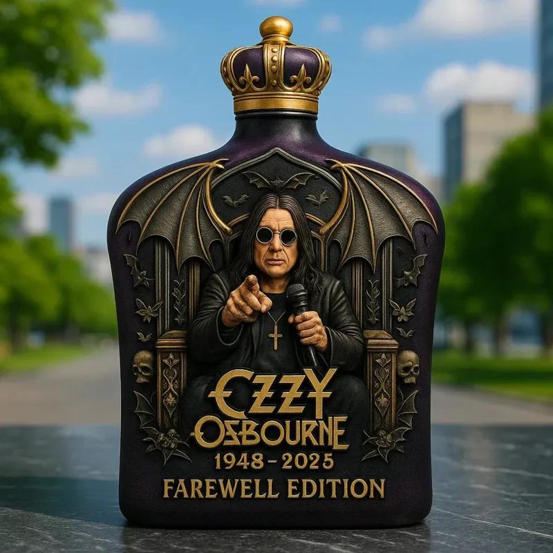 NEUE Ozzy Osbourne Whiskeyflasche Back To The Beginning Gedenk-Whiskey-Wein-Flasche Heimdekoration Statue Sammlung Handwerk