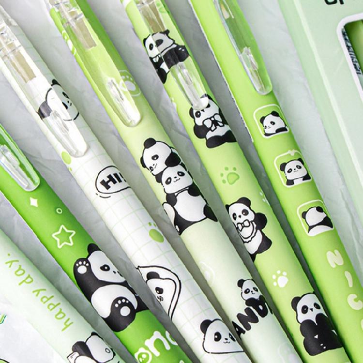 Set Of 6 0.5mm Ink Roller Ball Pen Fine Point Pen For Exams Office School Writing Smooth Quick Drying Clicks Gel Pen Set