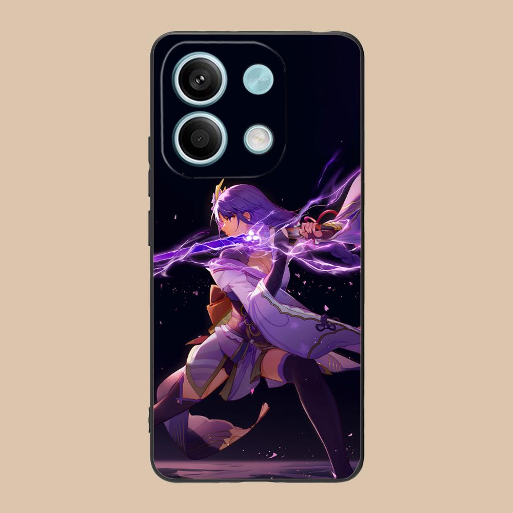 

Game GI Raiden Shogun Matte TPU Mobile Phone Case for POCO M7 M6 M5 M4 M3 X7 X6 X5 X4 X3 Pro GT 5G Colorful Printing Cover Poco X3 GT