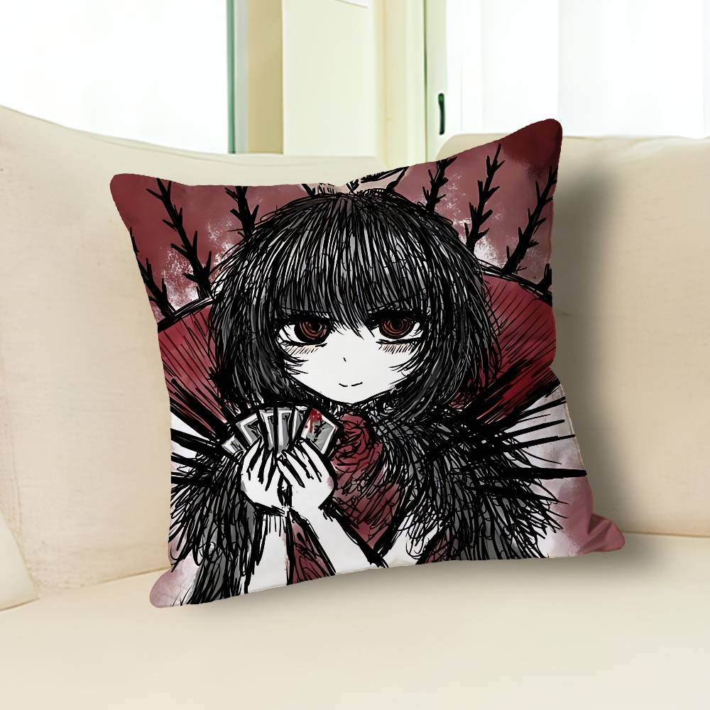 B-Black S-Souls Leaf Red Hood Fanart Anime Celebrity Merchandise All-Match Printed Pillow Case Sofa Car Office Room