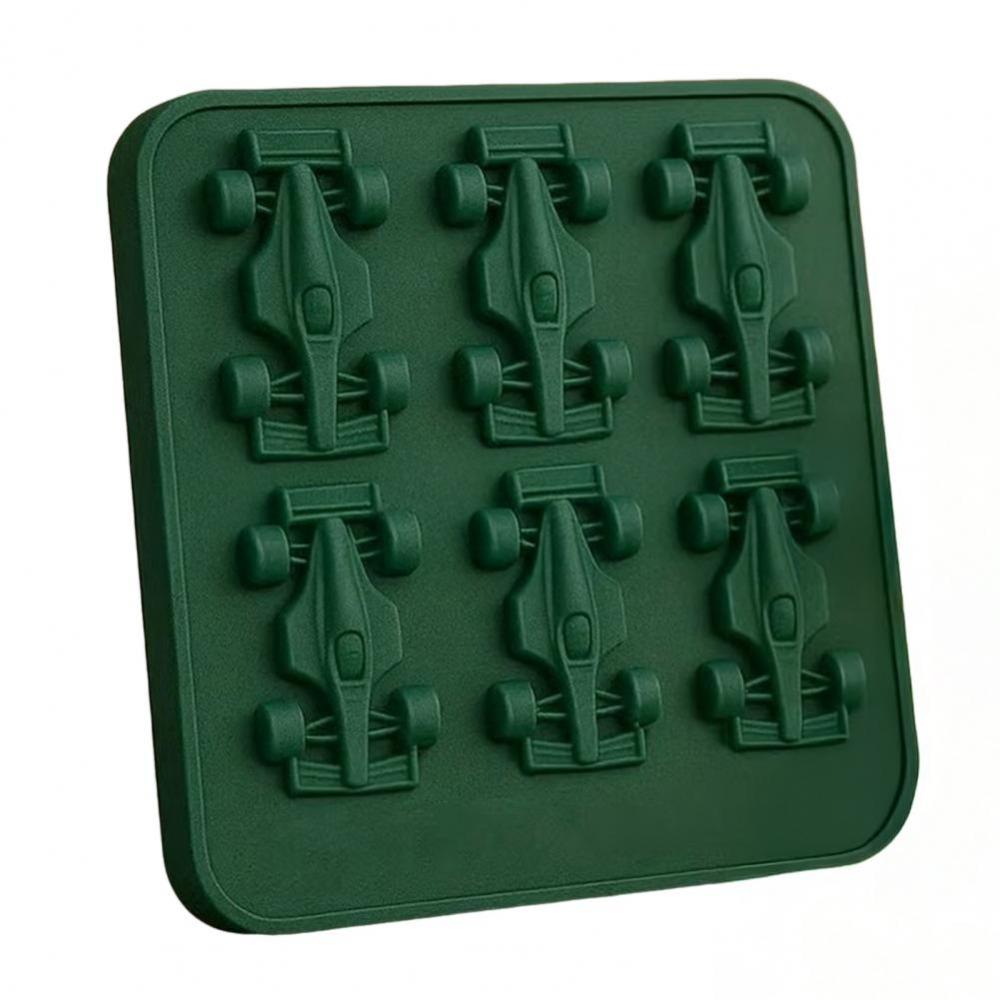 Unique 6-Cavity Racing Car Ice Mold Silicone Food-Grade Ice Ball Mold Easy Release Popsicle Molds for Home Bar Use
