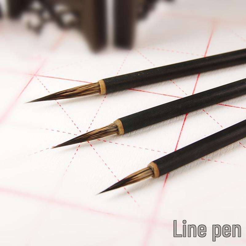 Black Bamboo Rod Chinese Gongbi Painting Brush - Student Art Hand-Drawn Pen