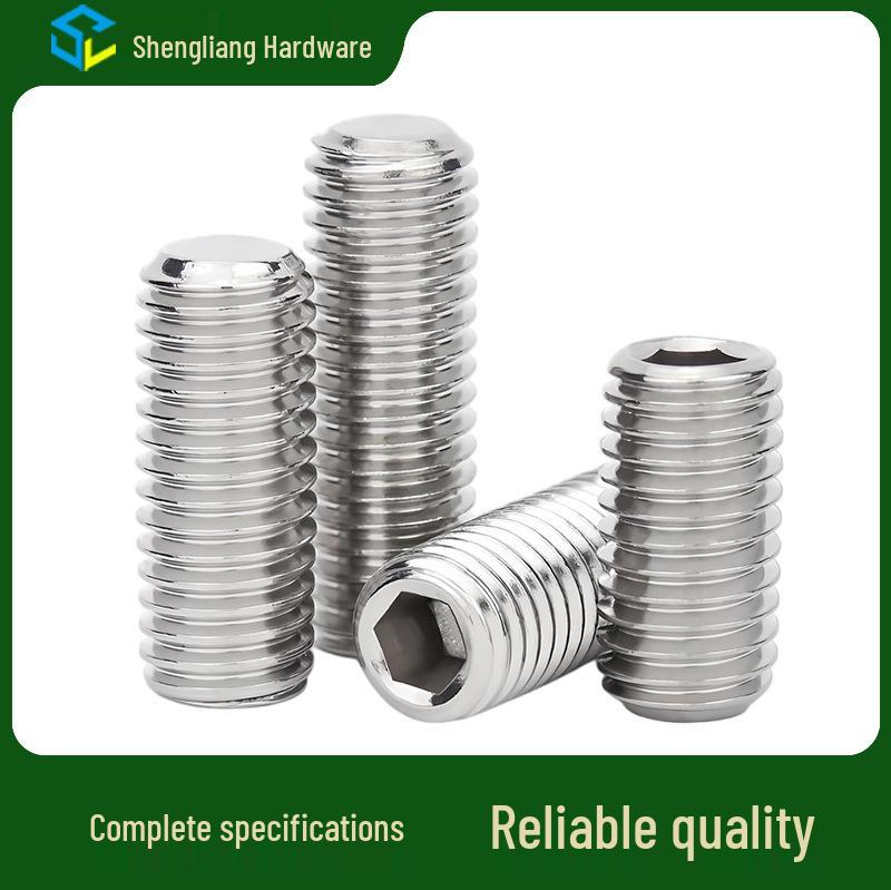304 Stainless Steel Hex Socket Headless Set Screws, 1.6-16mm M3*4 (100 pcs)