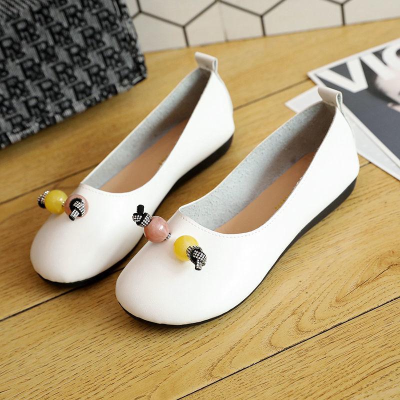 Summer Casual Young Round Toe Ladies Footwear Chic and Elegant Y2k Korean Style Low Price 2025 Trend Slip-on Women's Flat Shoes