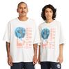 Timberland Letter Pattern Printed Casual Loose Round Neck Short Sleeve T-Shirt Unisex Tops White A6QAH-100