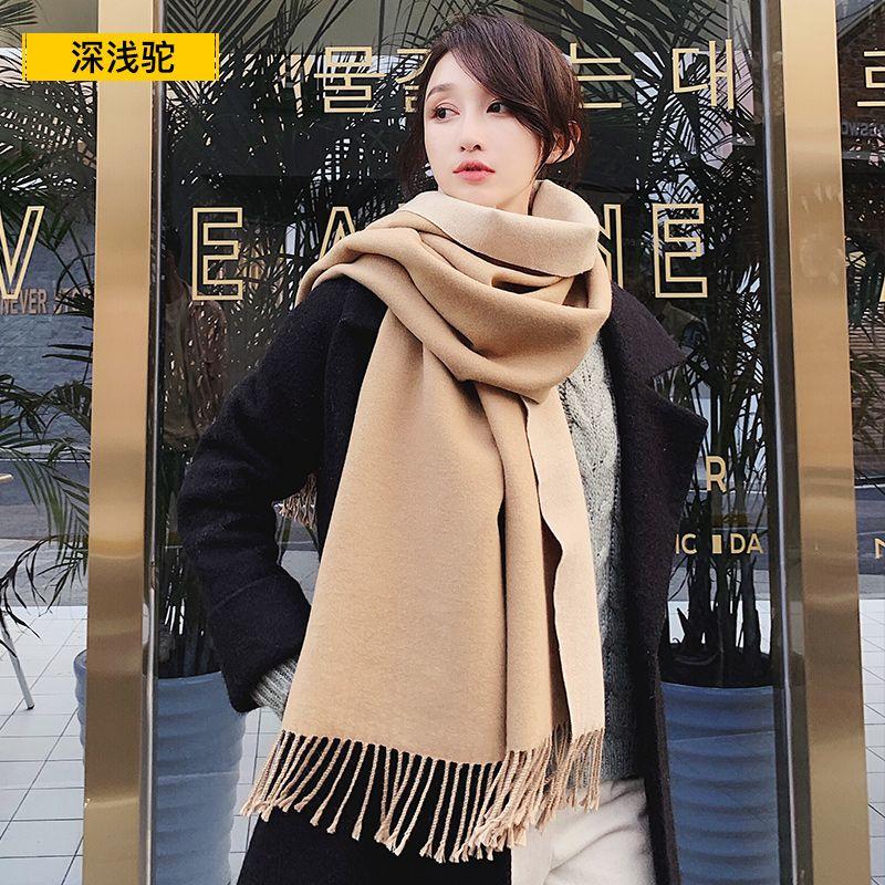 Womens Fall Winter Scarf Fashion Tassel Soft Warm Blanket Scarves Thick Soft Womens Shawl Wraps