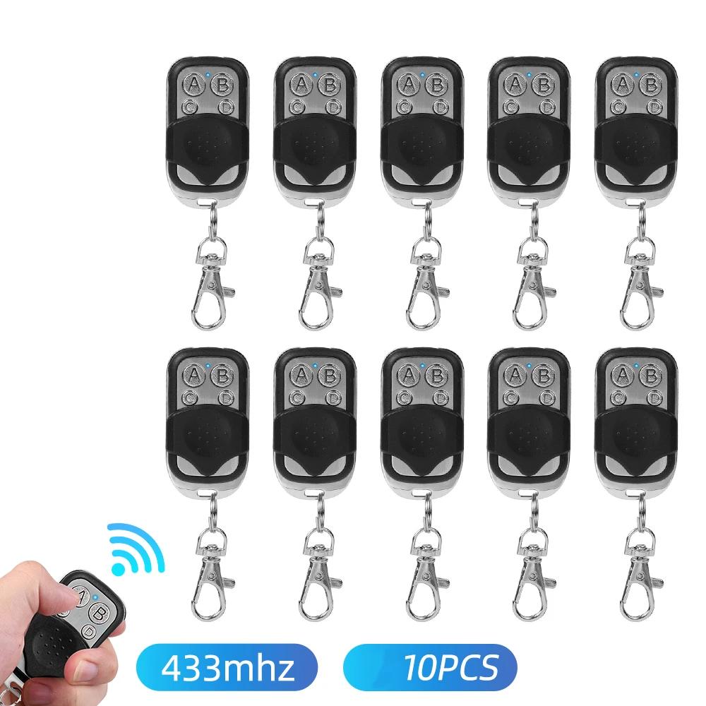 5/10Pcs 433MHz Wireless Remote Control Transmitter Universal Remote Control Wireless Copy Code 4 Channels for Gate/Garage/Door