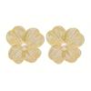 Exaggerated big flower earrings women's new design temperament socialite pearl stud earrings