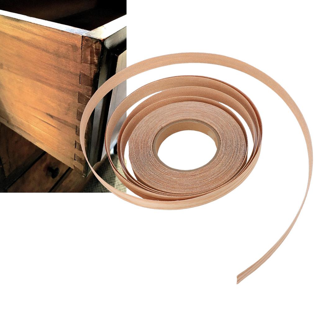 Edges Banding Strip 1.9cm Wide 15m   Red Oak Pre Glued Iron On Wood Veneer Tape with Hot Melt Adhesive for Cabinet Furniture