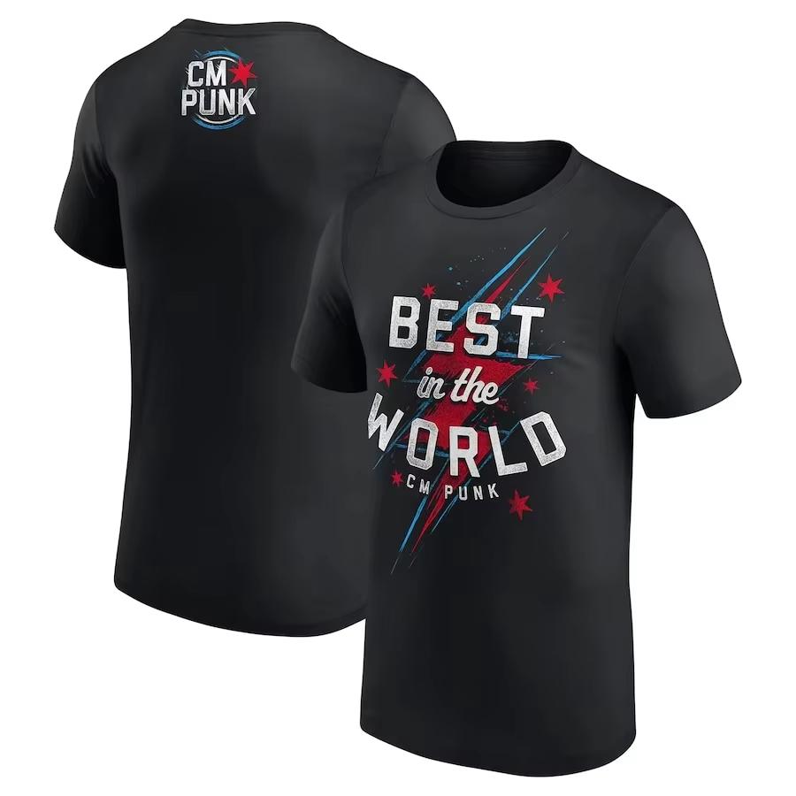 2025 Men's Roman Reigns OTC 10-Star T-Shirt Summer Cotton Sportswear Print Oversized WWE CM Punk Wrestler Tees Tops Short Sleeve