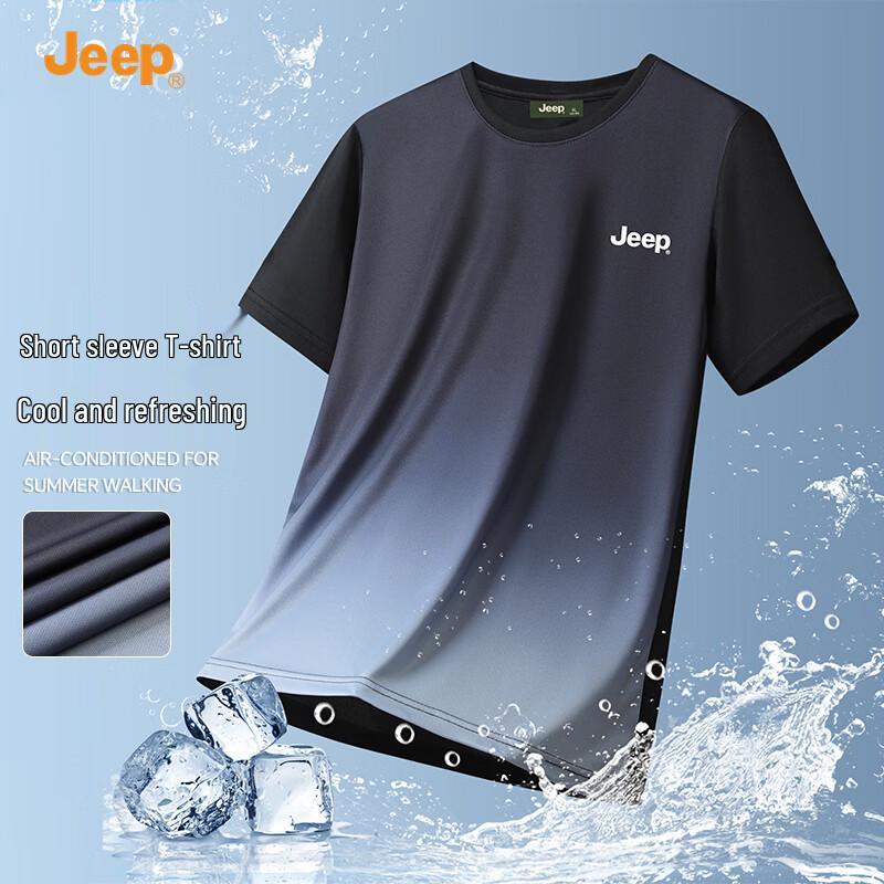 JEEP Men s Gradient Ice-Cool Short Sleeve T-Shirt 3XL