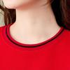 Spring Autumn New Women's Splicing Pullover O-Neck Screw Thread Fashion Loose Minimalist Casual Long Sleeve Sweatshirts