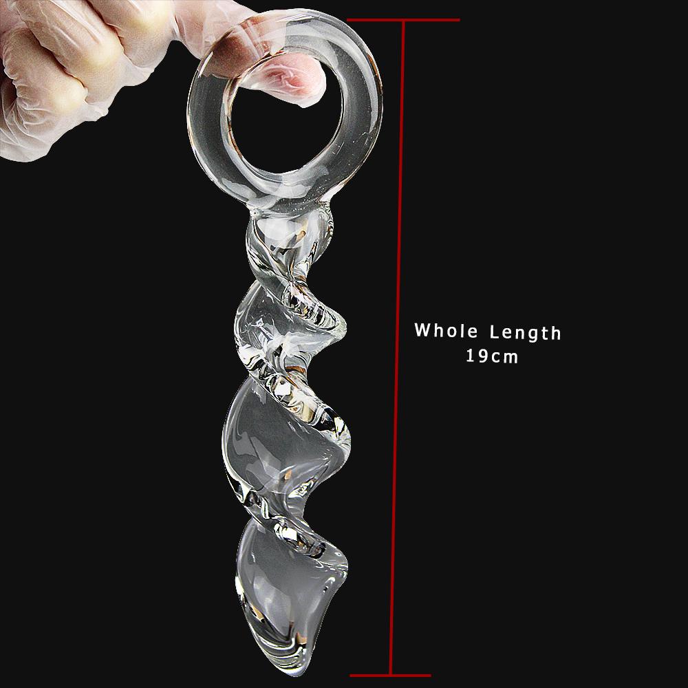 Manyjoy Crystal Glass Dildos Masturbator Realistic Dildo Penis Glass Beads G-Spot Anal Butt Plug Sex Toys for Man Woman Couples