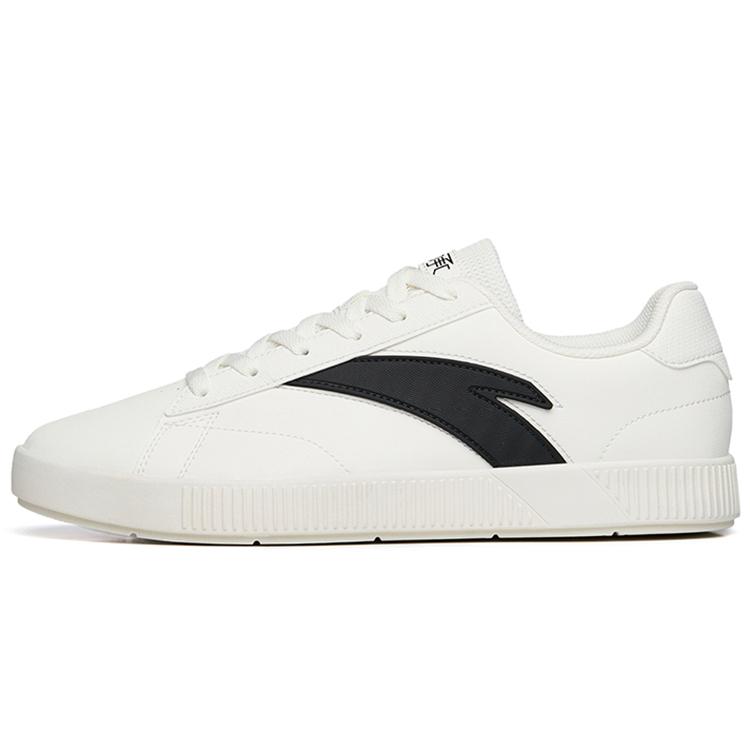 New Anta Low Top Skateboard Shoes Men's White Black 112258066-1
