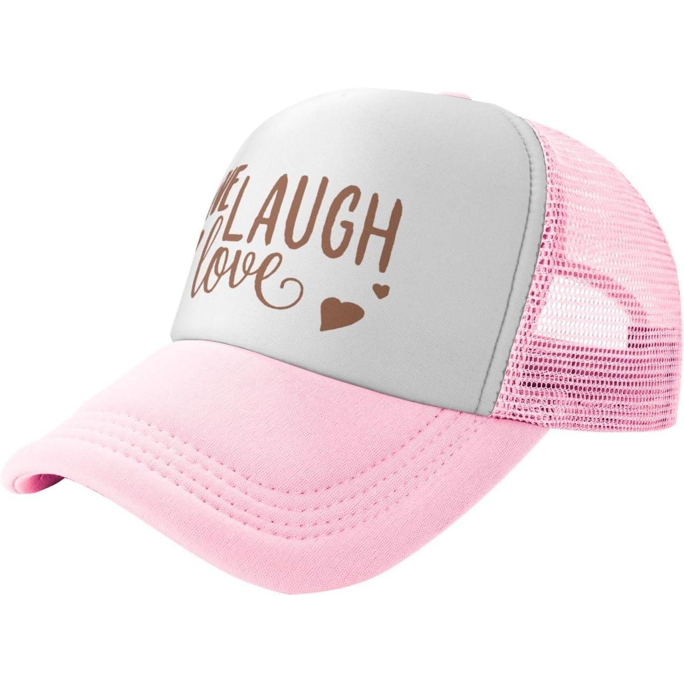 Live Laugh Love Trucker Hat Polyester Mesh Baseball Snapback Cap for Unisex Women Casual Outdoor XS(old)