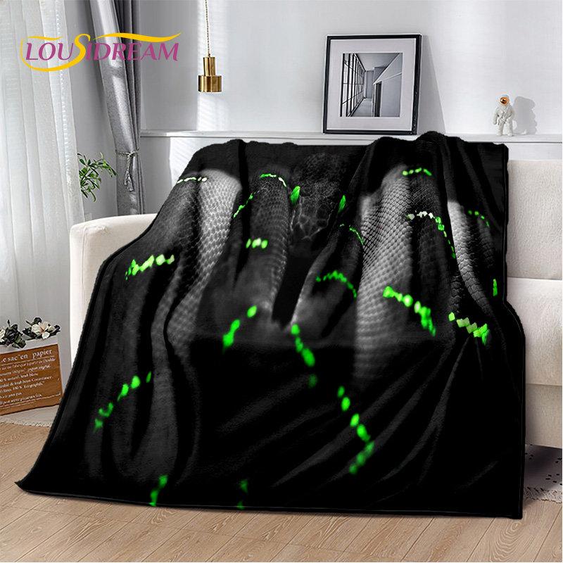 Gothic Horrible Snake Serpent Soft Plush Blanket,Flannel Blanket Throw Blanket for Living Room Bedroom Bed Sofa Picnic Cover Kid