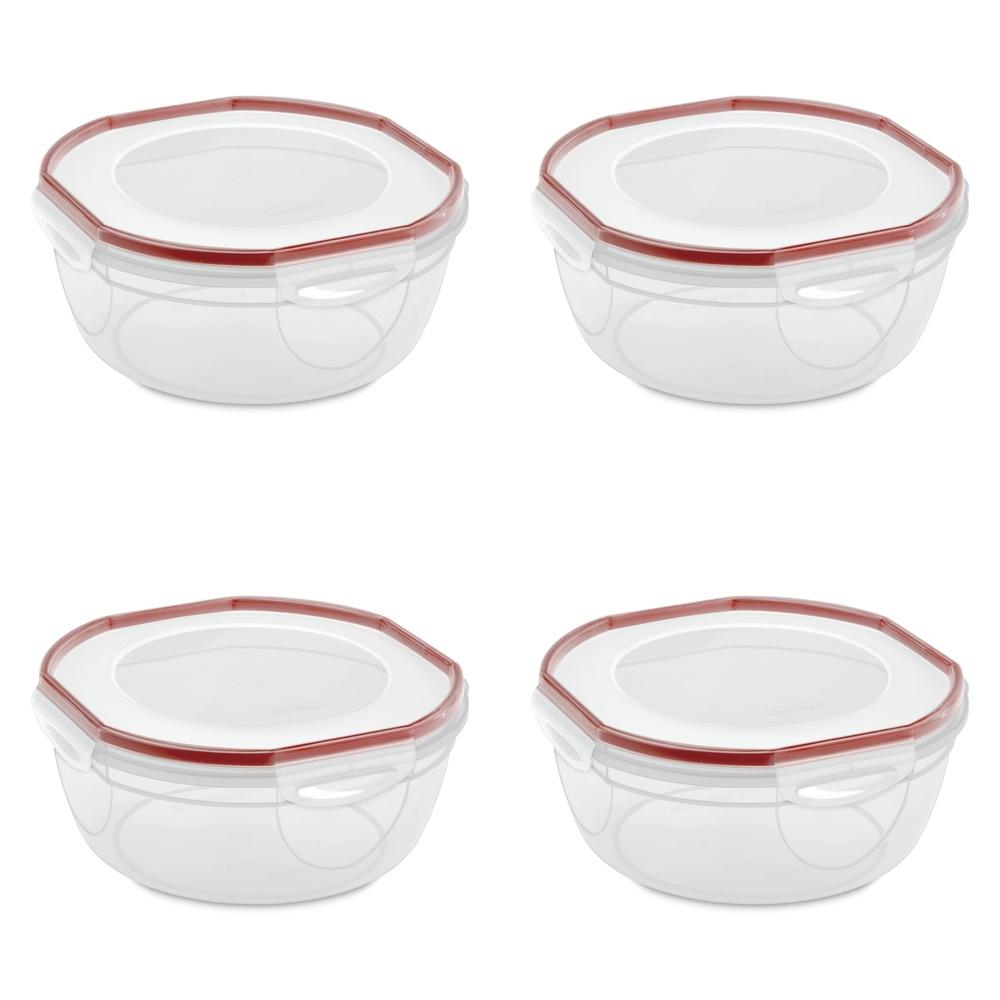 

Airtight Food Storage Container Set Airtight Watertight Seal Stackable Bowl Meal Prep Freezer Microwave Dishwasher Safe 4 Count United States