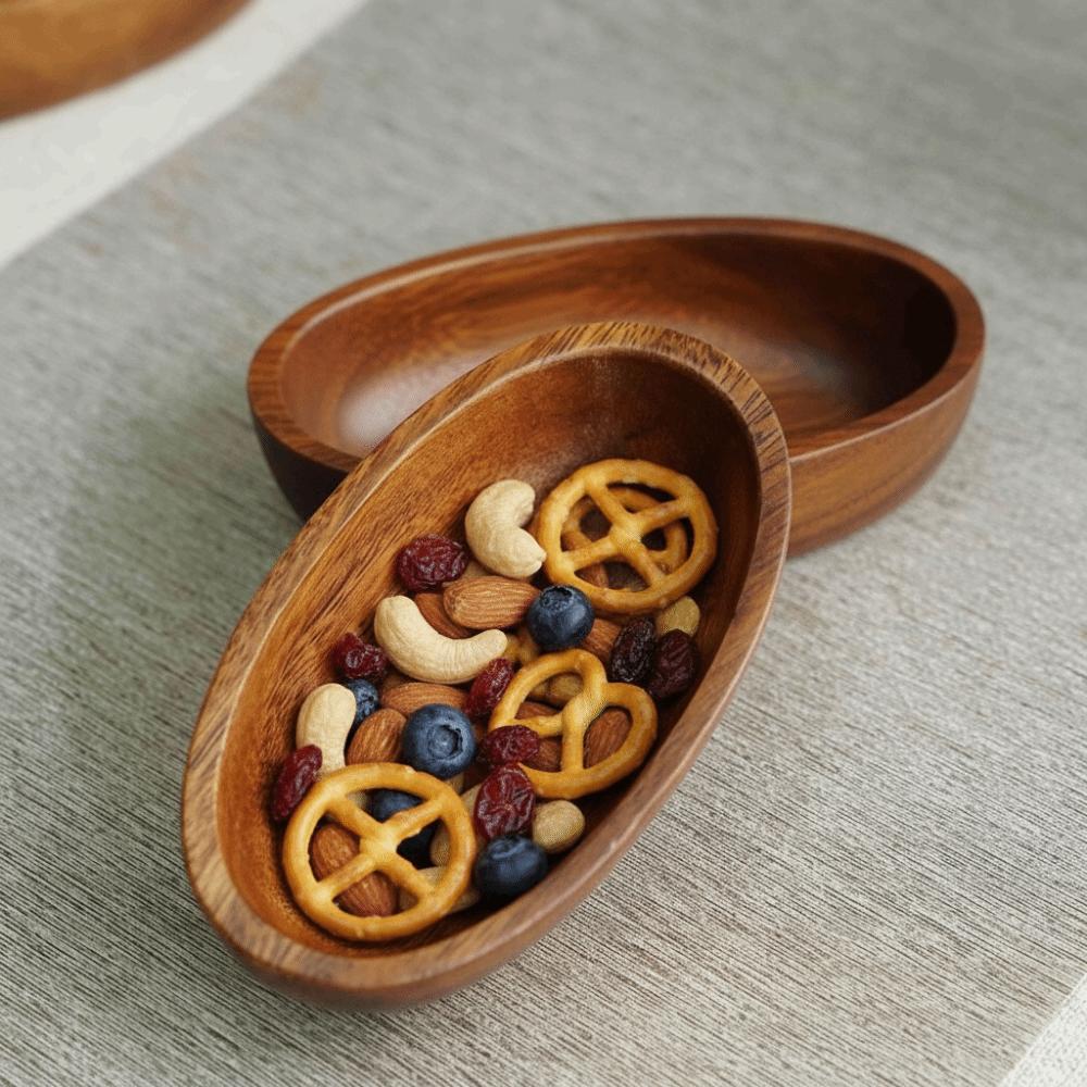 Multifunktionale japanische Bootsform Schale Natürliche Langlebige Salatschüssel Handgefertigte Snackschale Tee Erfrischung