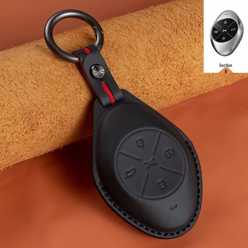 

Genuine Leather Key Case for Xpeng: P7, P5, G3i, G3 21/22 - Premium Cowhide Protection for Men & Women.