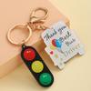 Keychain Pendant School Bus Acrylic Traffic Light Keyring Bag Charm Backpack Handbag Car Keys Wallet
