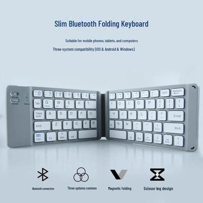 Portable Silent Bluetooth Folding Keyboard for iPad, Phone, and Tablet