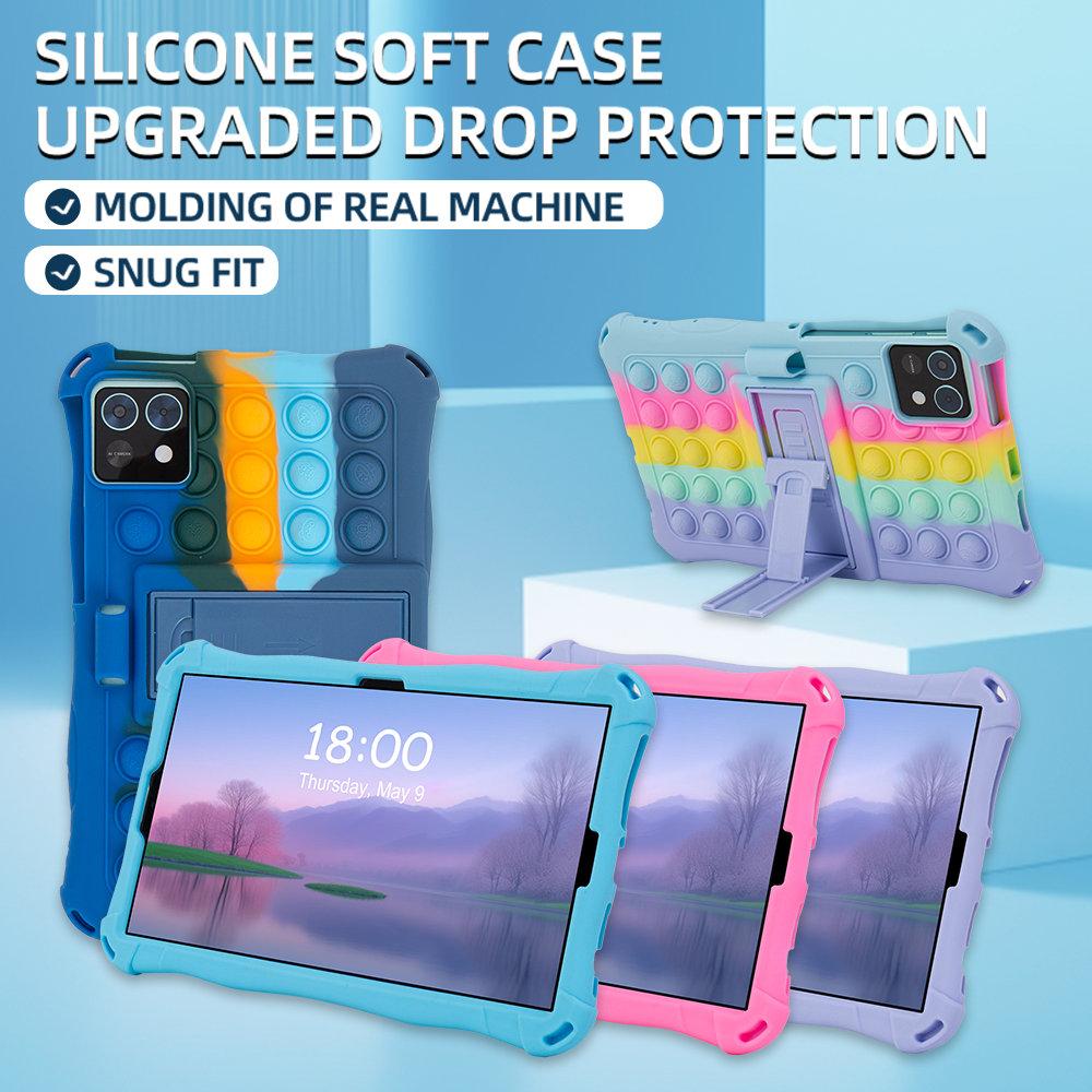 Weiche Bubble Ständerhülle für Samsung Galaxy Tab A7 Lite A9 8,7 Zoll SM-T220 T225 SM-X110 X115 Silikon Kinder Tablet Hülle