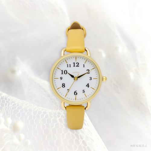 Fieldwork Women's Analog Watch with Leather Strap, Nickel-Free, Long-Lasting, Yellow, NF Fool, YM086-5