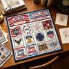 Cotton Embroidery Cloth 250th Anniversary Cross Stitch Kit, Independence Day Theme, Red White Blue Threads American Flag Set, Patriotic USA
