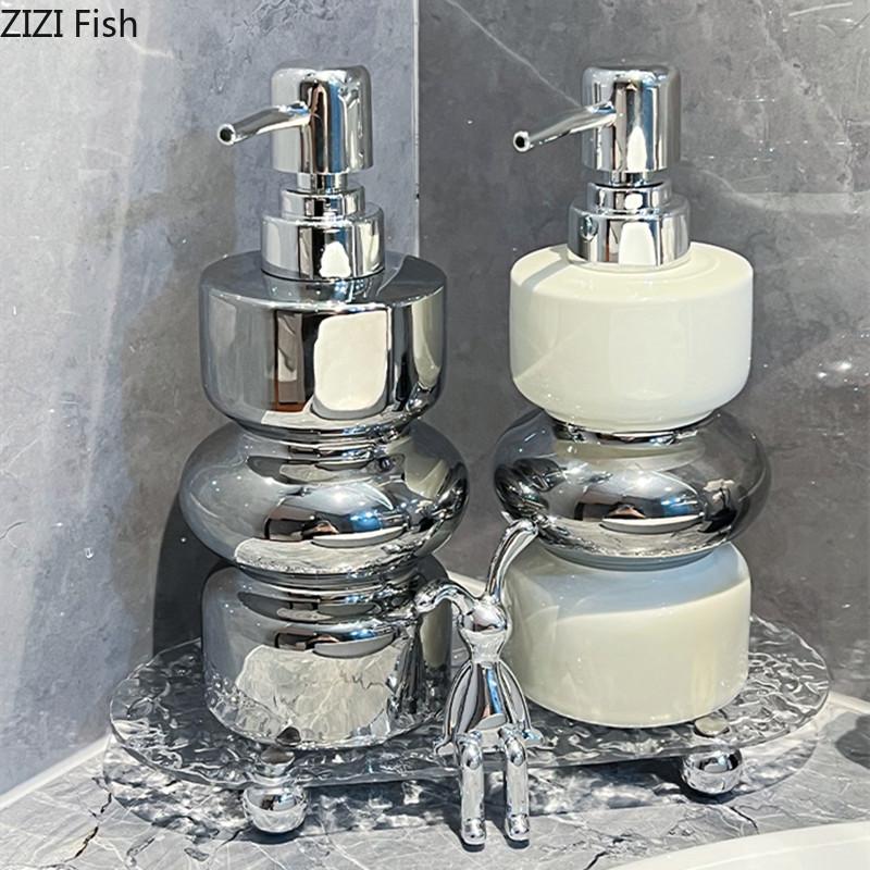 Dispenser Ceramic Soap Bath Luxury Gel Filled With Lotion Bottle Hotel Toilet Hand Lotion Bottle Home Bathroom Accessories