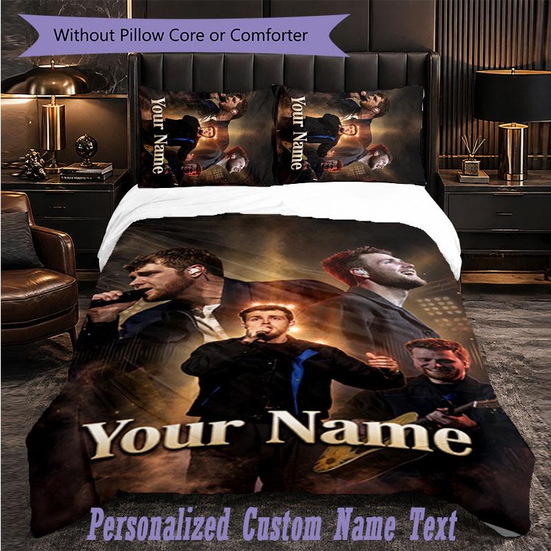Personalized 3Pcs Bedding SetAlex Warren Custom Text Duvet Cover Pillowcase Set Bedroom Gift