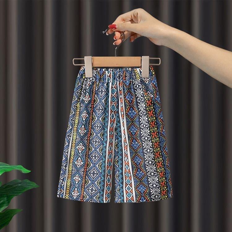 Mädchen Set Dopamin Sommer Baby Mädchen Dünn Ethnisch Kinder Cooles Sommer Set Zweiteilig