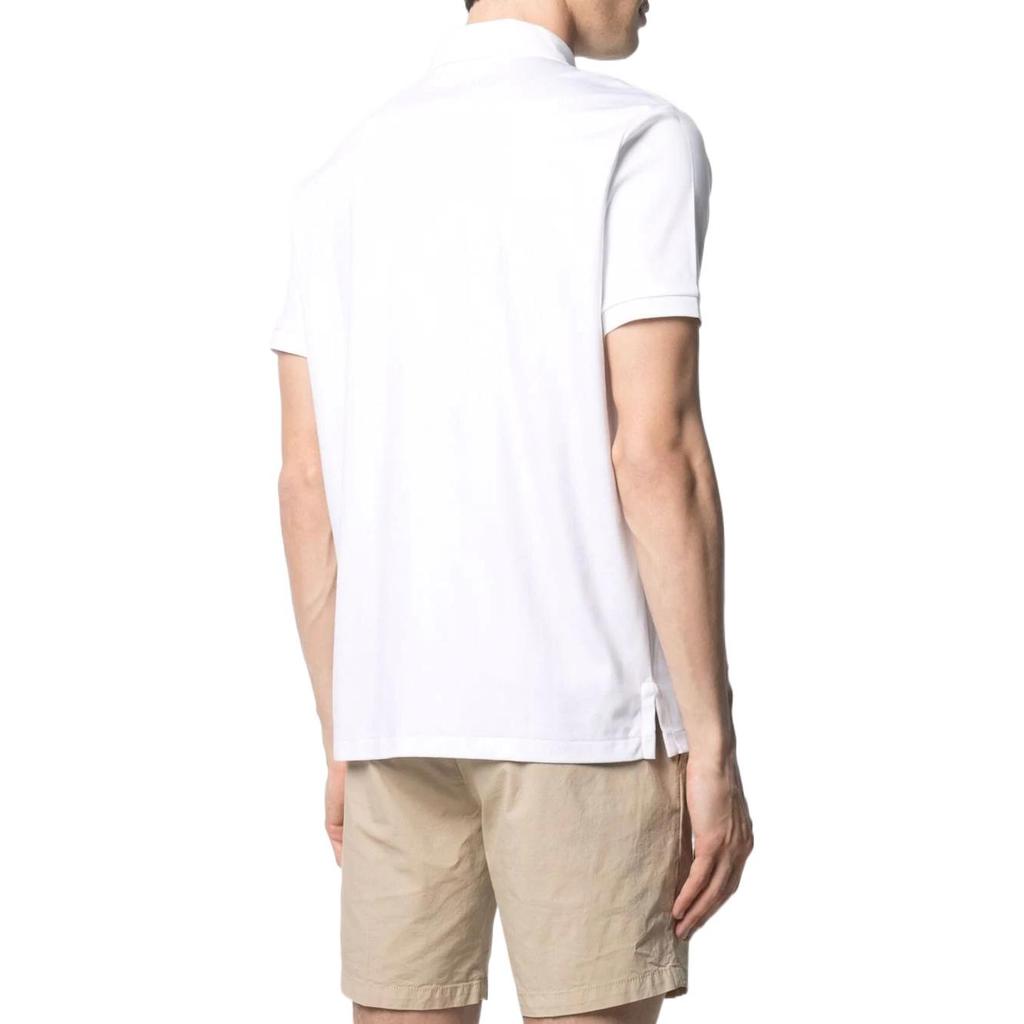 Polo Ralph Lauren SS22 Einfarbiges Strick-Poloshirt mit kurzen Ärmeln für Herren Oberteile Weiß 710713130-003